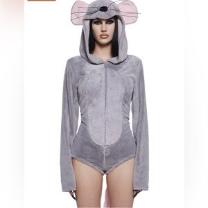 Gray Mouse Costume Bodysuit